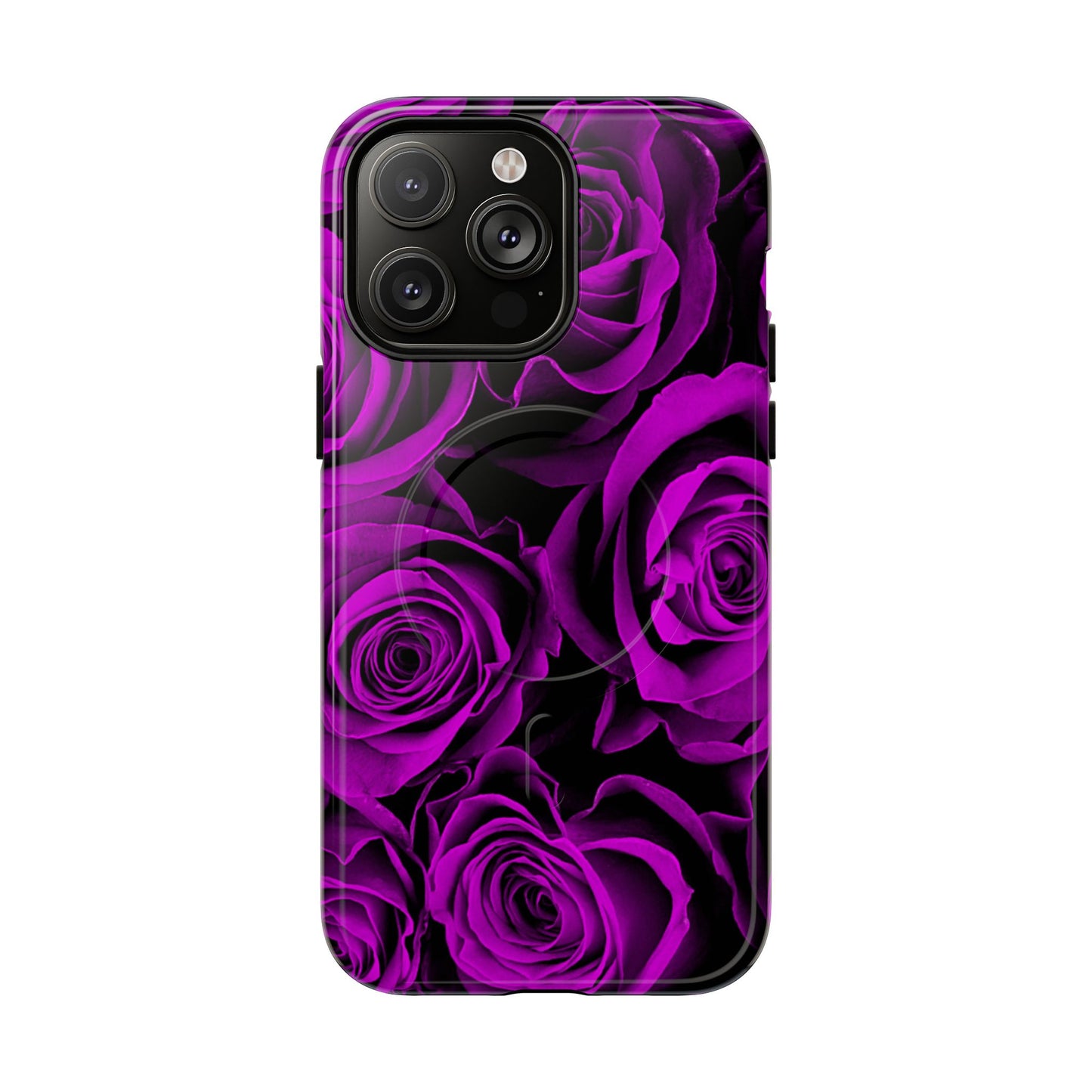Protective Magnetic Phone Case – Amethyst Roses