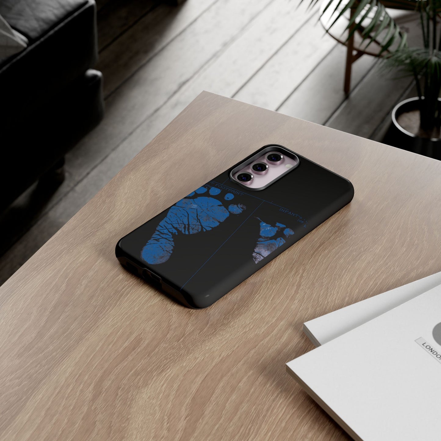 Protective Phone Case – Mom’s Little Blue Footprints