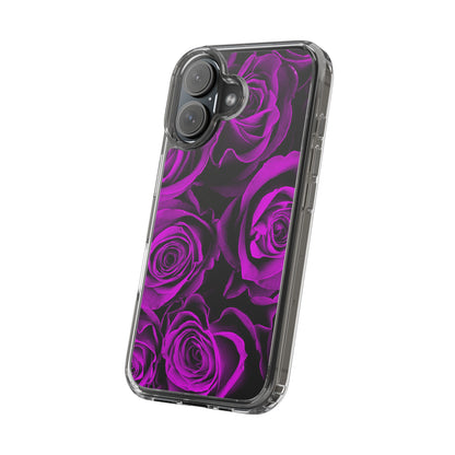 Clear Phone Case – Amethyst Roses