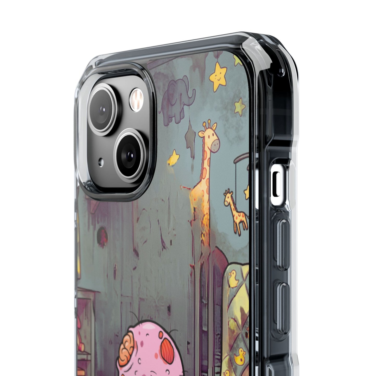 Clear Magnetic Phone Case — Cute Creepy Zombie Baby Design