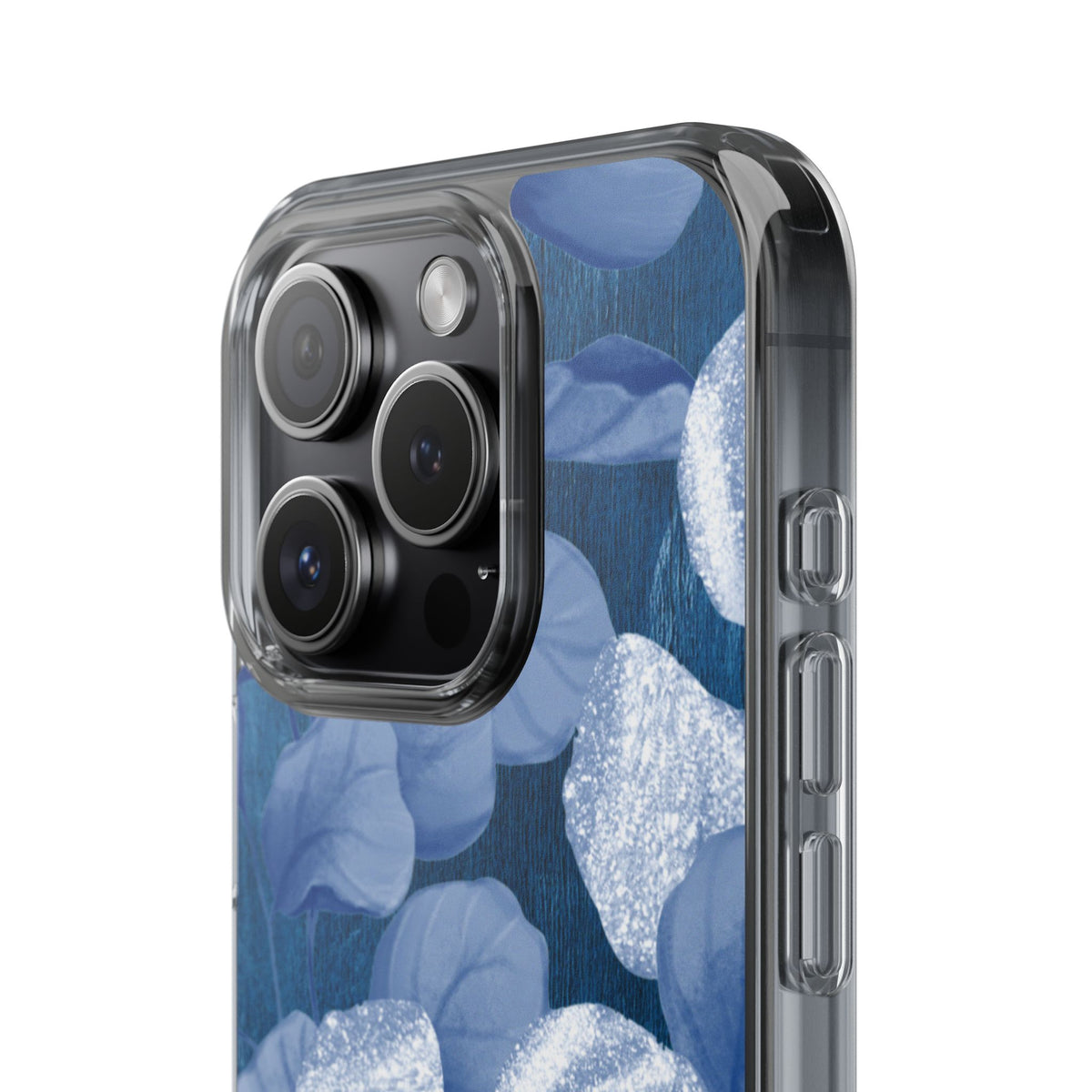 Clear Phone Case – October Blues – Compatible with iPhone 13–17 & Samsung Galaxy S25–S26 Series