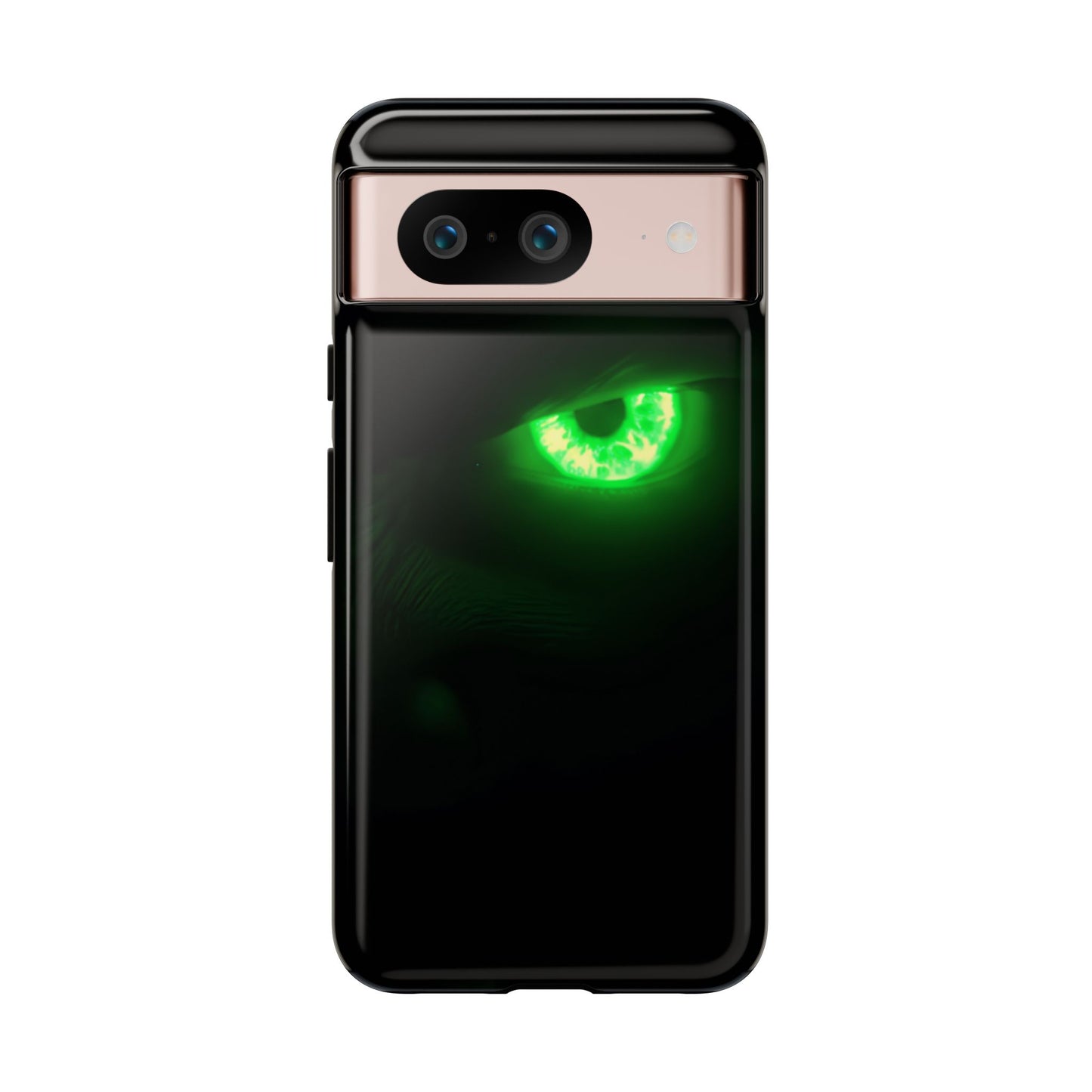 Protective Phone Case – Neon Green Monster Eyes
