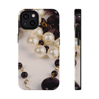 Impact-Resistant Phone Case – Noir Pearl