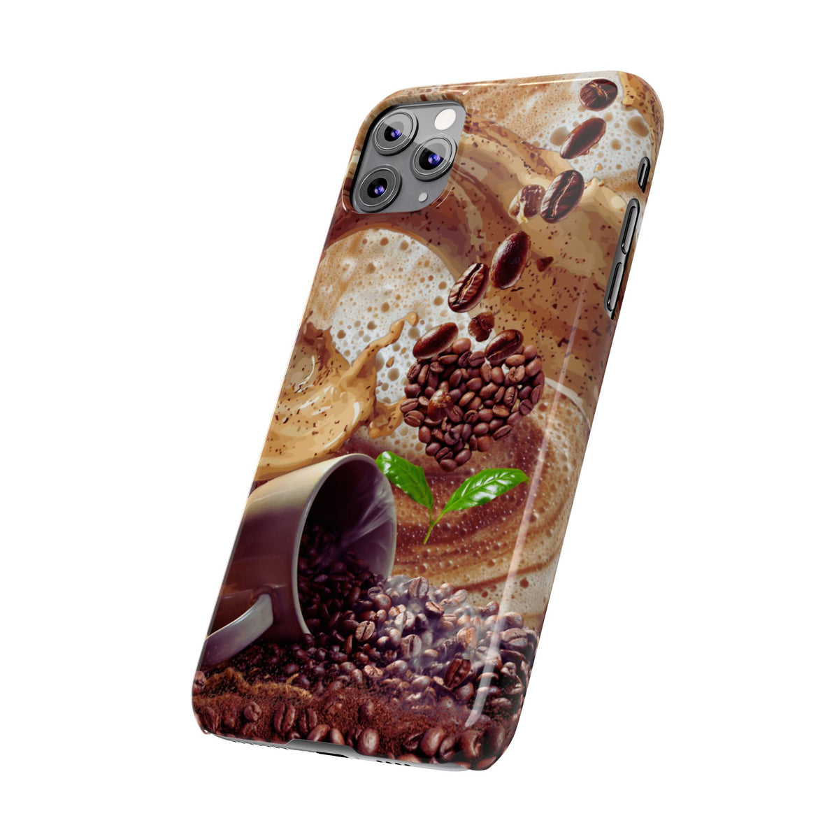 Slim Phone Case – Love at First Sip – Compatible with iPhone 11–17 Series