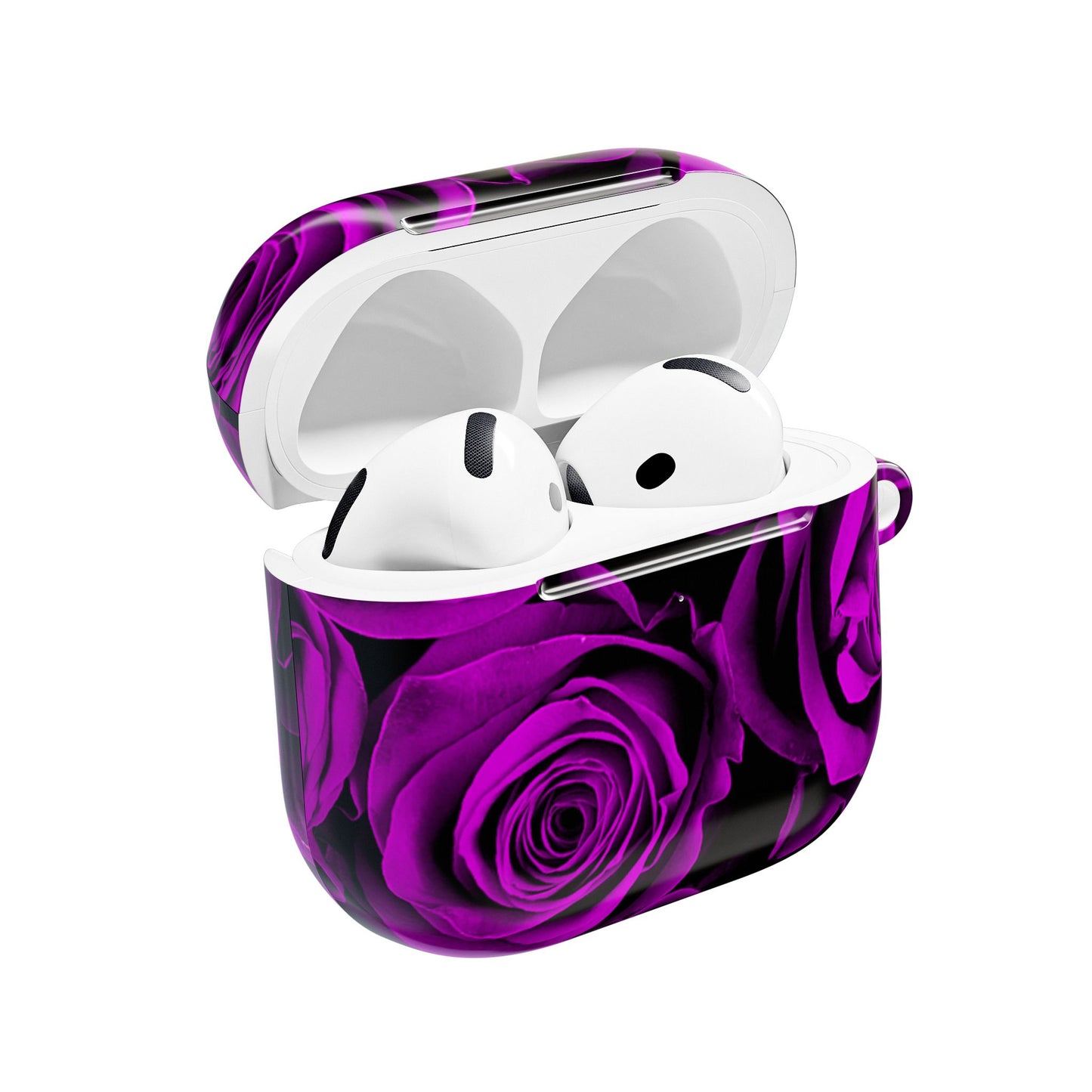 Earbud Case Cover – Amethyst Roses