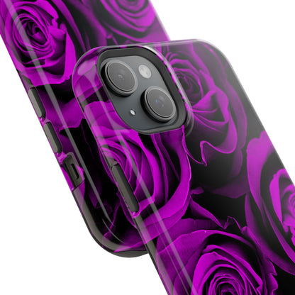 Wireless-Charging Compatible Case – Amethyst Roses