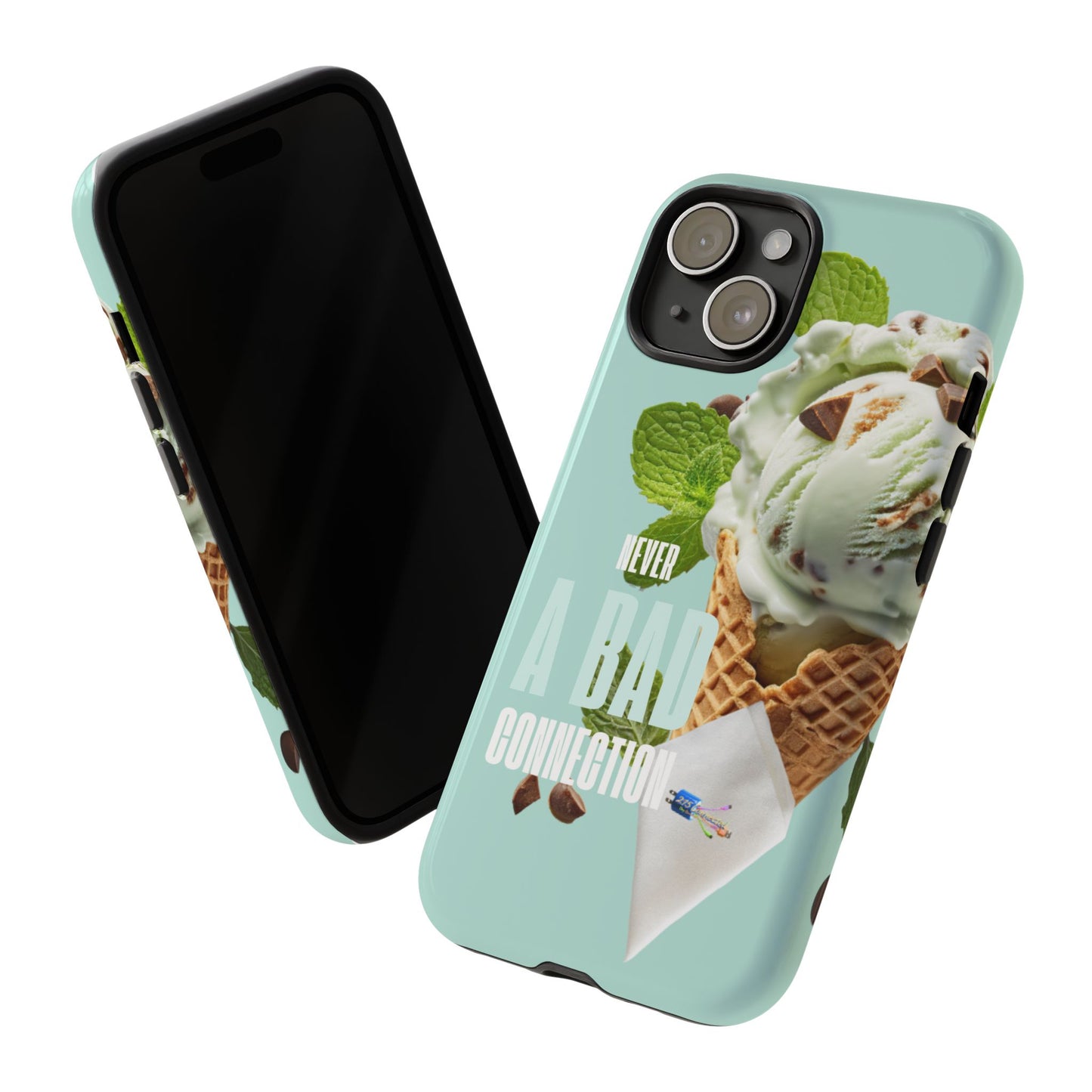 Mint Chocolate Ice Cream Phone Case — "Never a Bad Connection" Protective Cover