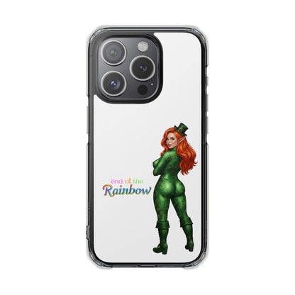 Clear Magnetic Phone Case – “End of the Rainbow” St. Patrick’s Day Design
