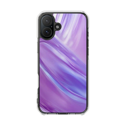 Clear Magnetic Phone Case – Lavender Wave