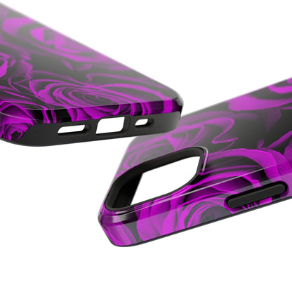 Impact-Resistant Phone Case – Amethyst Roses
