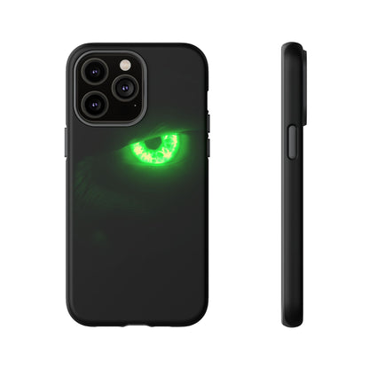 Protective Phone Case – Neon Green Monster Eyes