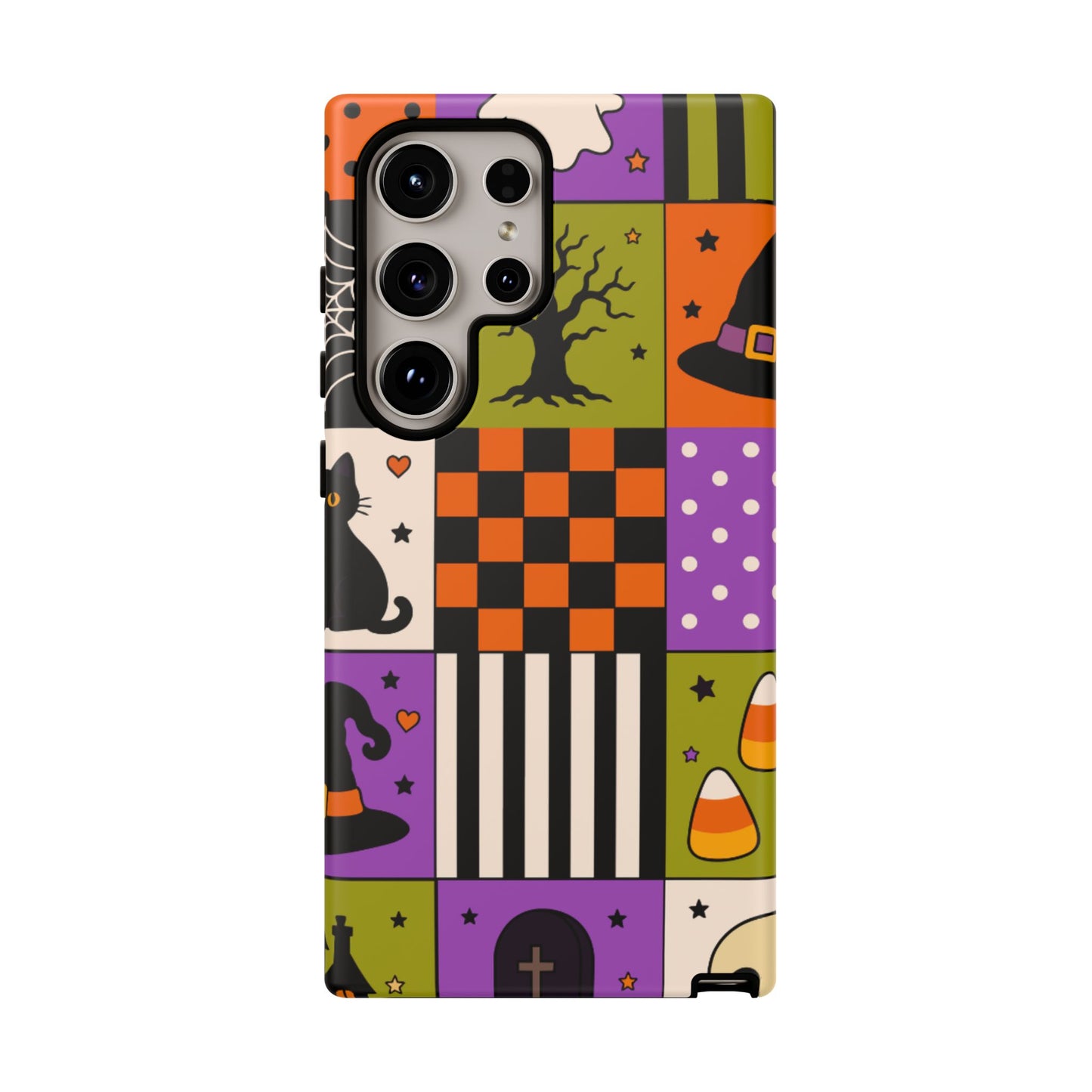 Protective Phone Case – Spooky Patchwork