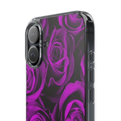 Clear Phone Case – Amethyst Roses