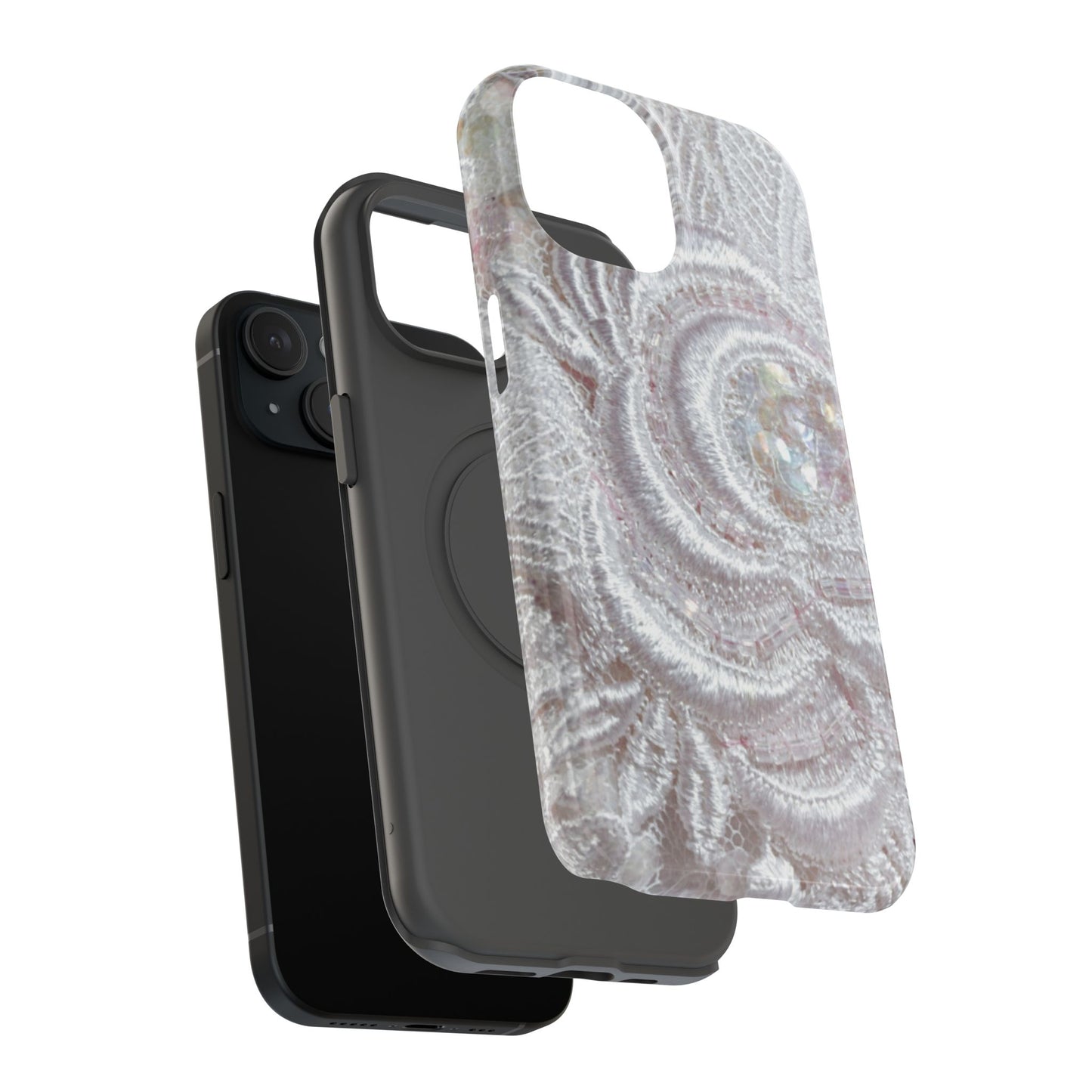 Impact-Resistant Phone Case – Lace Veil