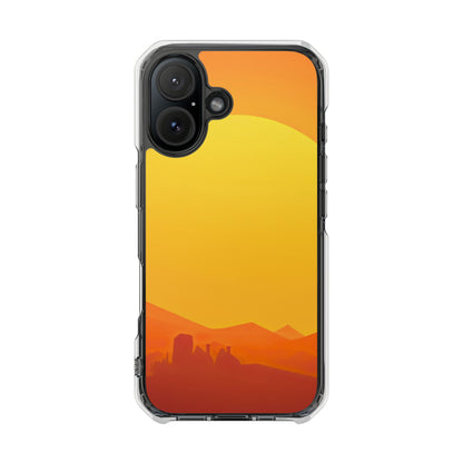 Clear Magnetic Phone Case — Desert Sunrise