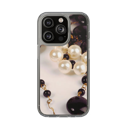 Clear Phone Case – Noir Pearl