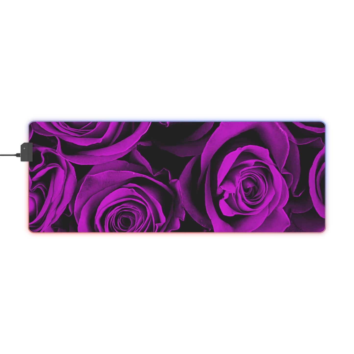 Gaming LED Desk Mat – Amethyst Roses
