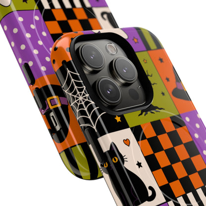 Protective Magnetic Phone Case – Spooky Patchwork