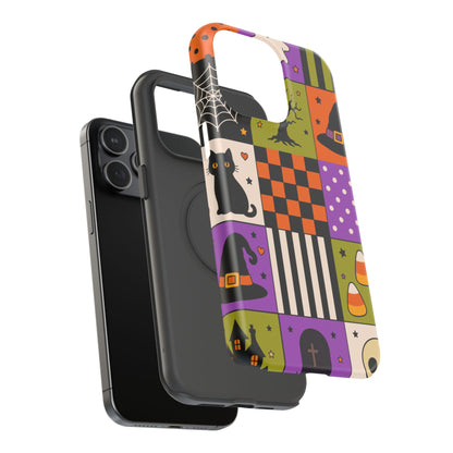 Impact-Resistant Phone Case – Spooky Patchwork