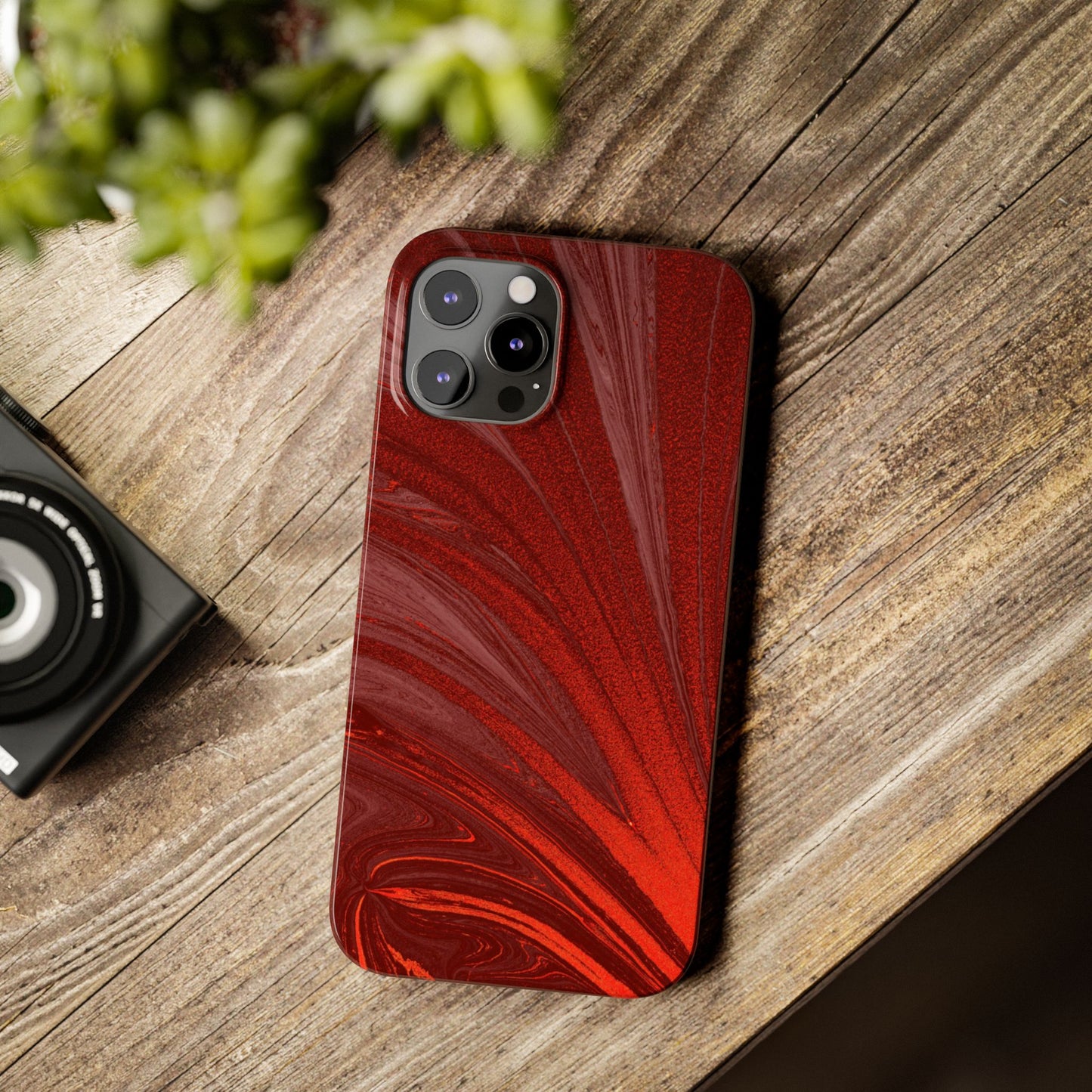 Slim Phone Case — Crimson Current