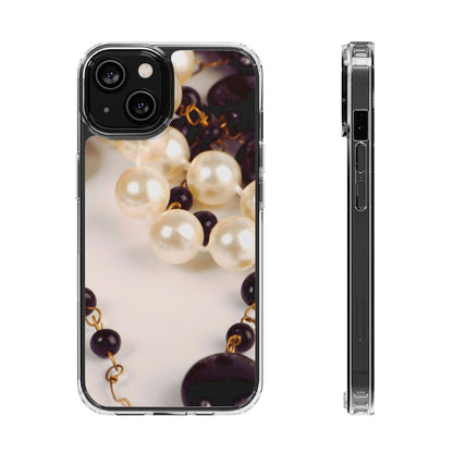 Clear Phone Case – Noir Pearl