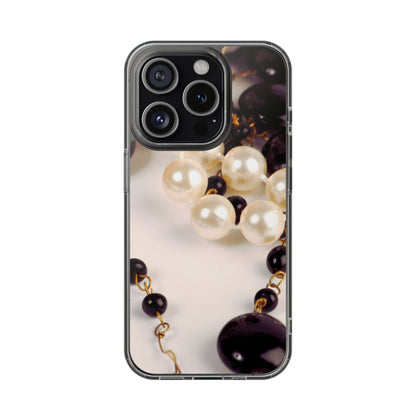 Clear Phone Case – Noir Pearl