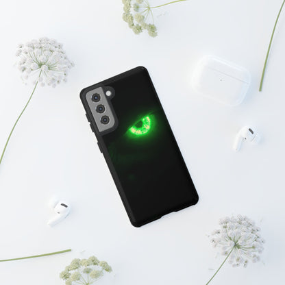 Protective Phone Case – Neon Green Monster Eyes