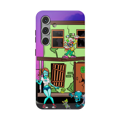 Zombie Arcade Phone Case — Colorful Cartoon Horror Impact-Resistant iPhone Cover