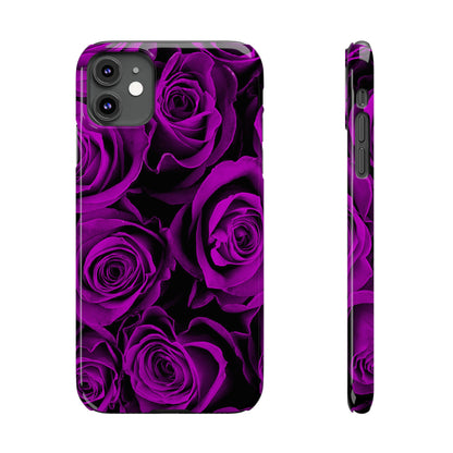 Slim Phone Case – Amethyst Roses