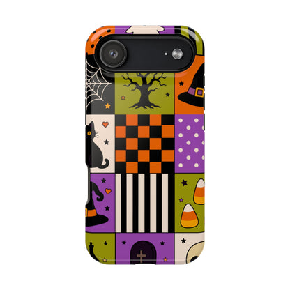 Wireless-Charging Compatible Case – Spooky Patchwork