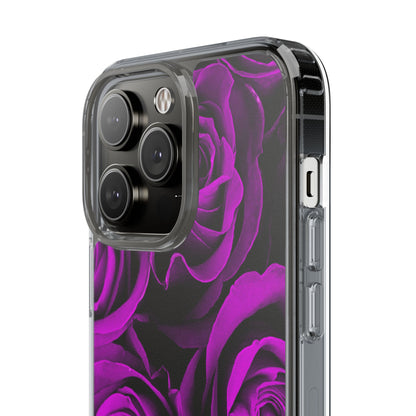Clear Phone Case – Amethyst Roses