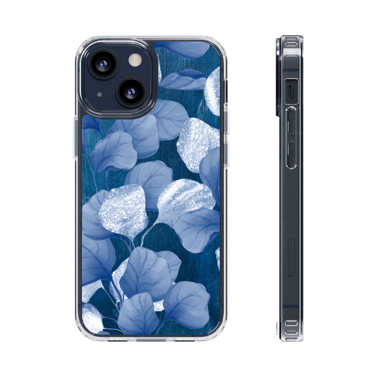 Clear Phone Case – October Blues – Compatible with iPhone 13–17 & Samsung Galaxy S25–S26 Series
