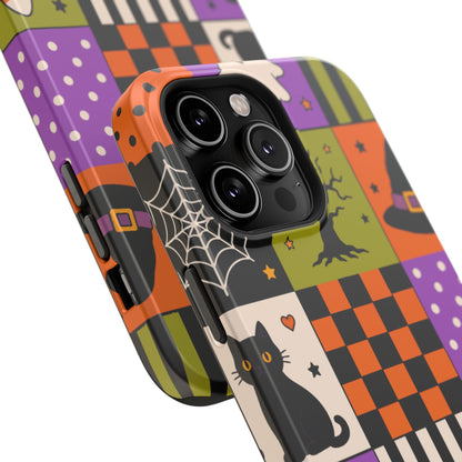 Impact-Resistant Phone Case – Spooky Patchwork