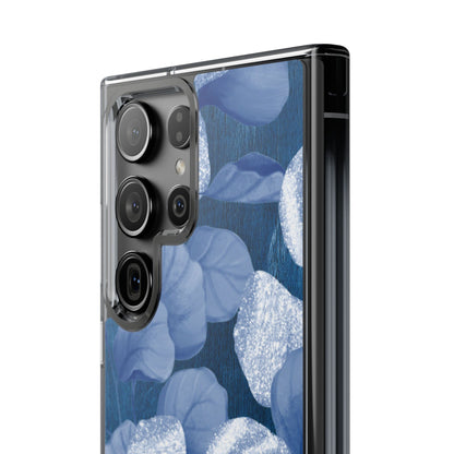 Clear Phone Case – October Blues – Compatible with iPhone 13–17 & Samsung Galaxy S25–S26 Series