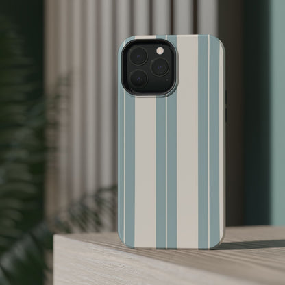 Wireless-Charging Compatible Case – Coastal Stripe