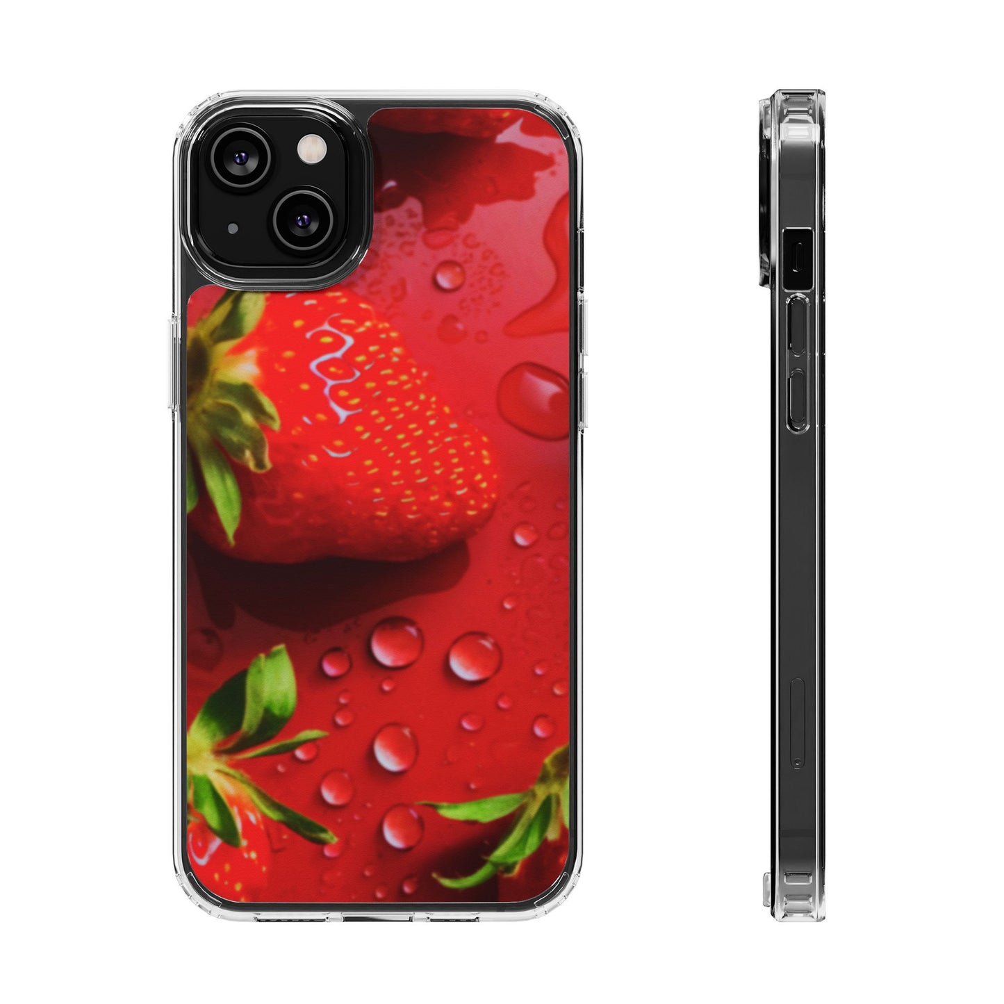 Clear Magnetic Phone Case – Strawberry Drip