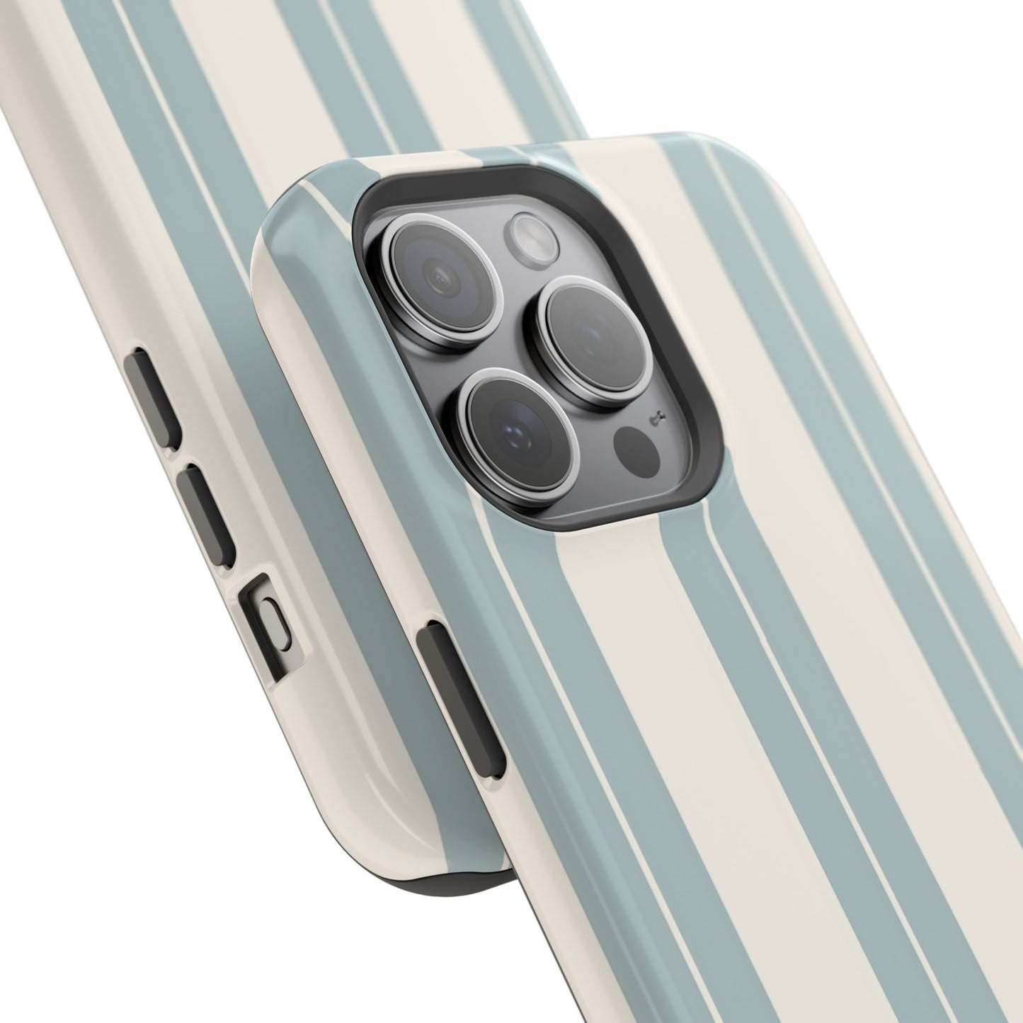 Wireless-Charging Compatible Case – Coastal Stripe