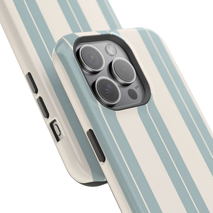 Wireless-Charging Compatible Case – Coastal Stripe
