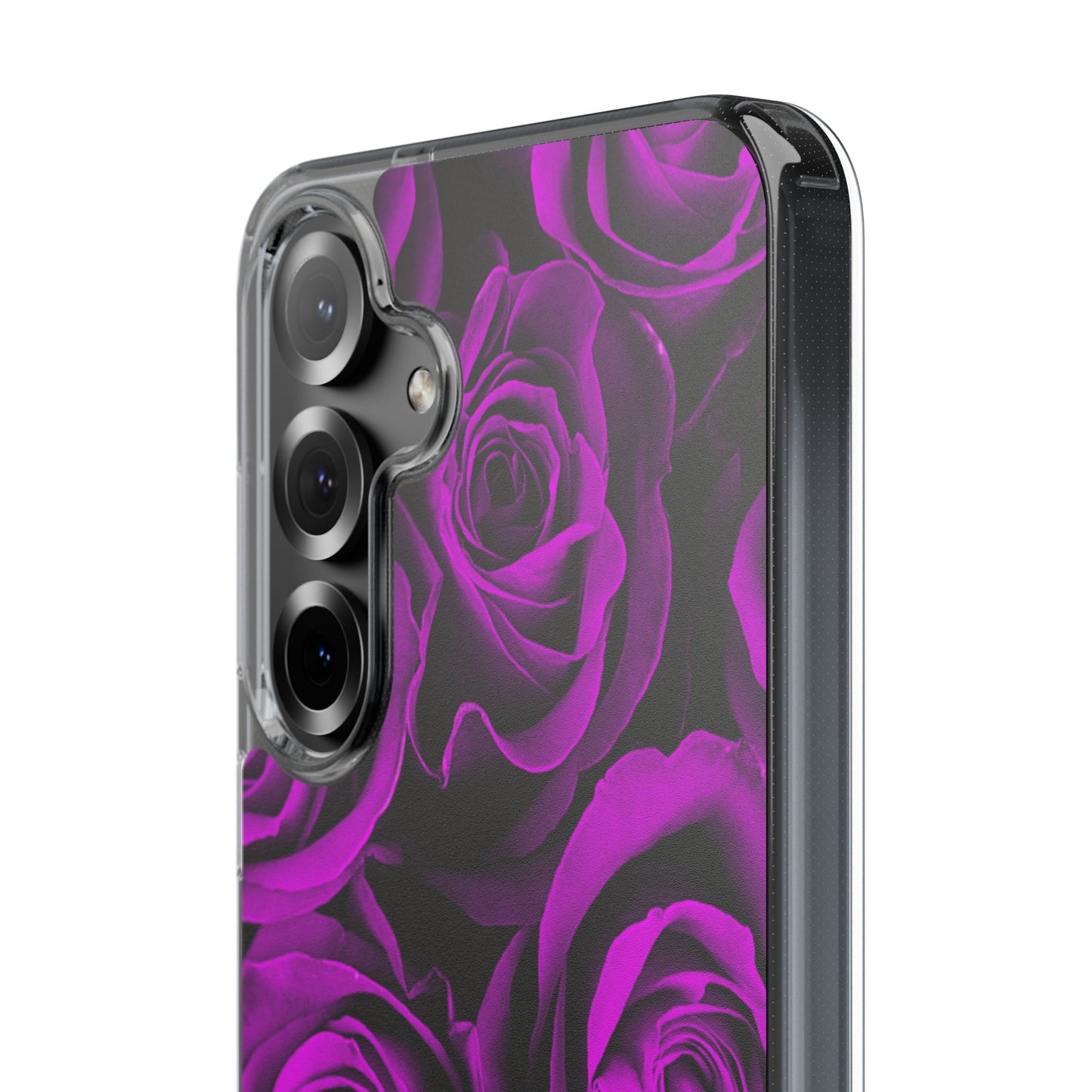 Clear Phone Case – Amethyst Roses