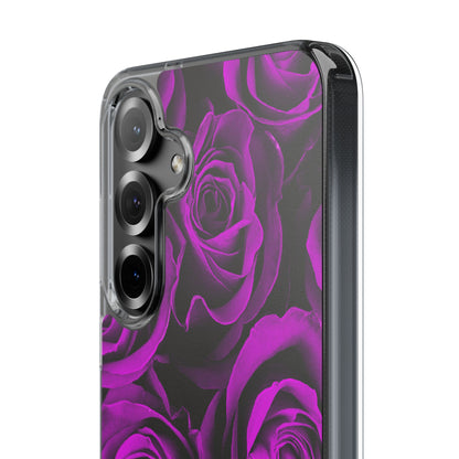 Clear Phone Case – Amethyst Roses
