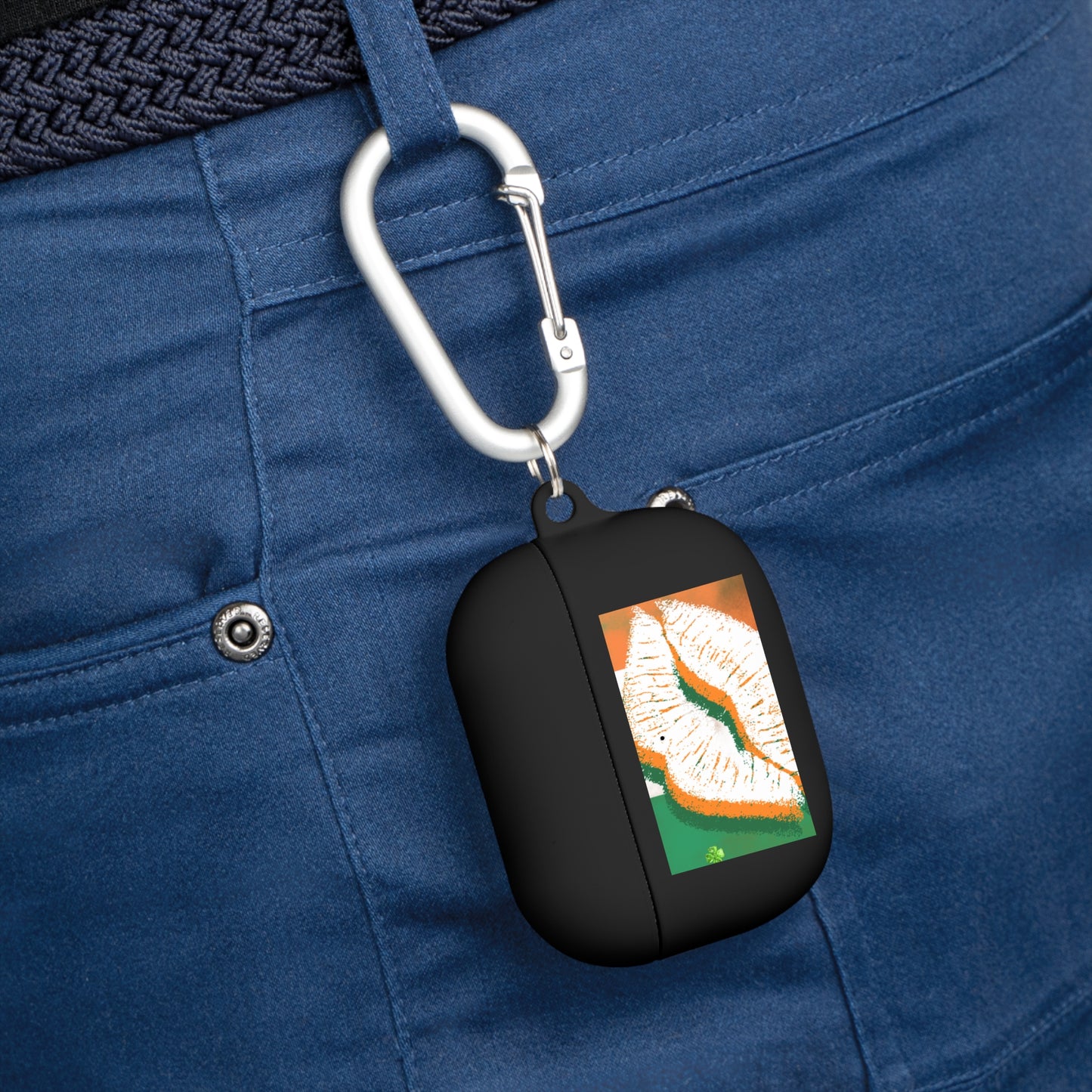 Wireless Earbud Case Cover – Irish Lip St. Patrick’s Day Design