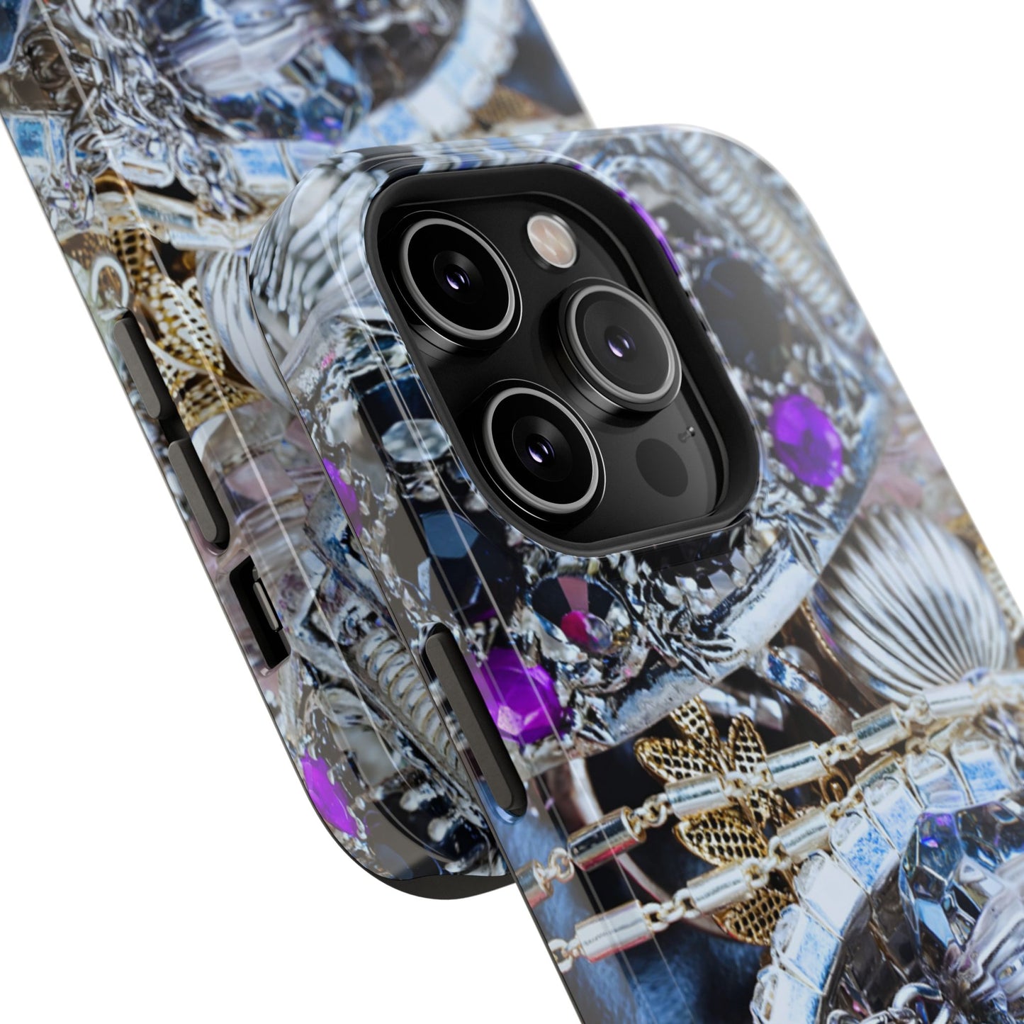 Impact-Resistant Phone Case – Chrome Jewel