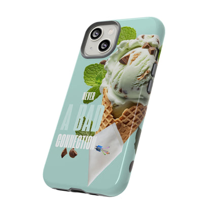 Mint Chocolate Ice Cream Phone Case — "Never a Bad Connection" Protective Cover