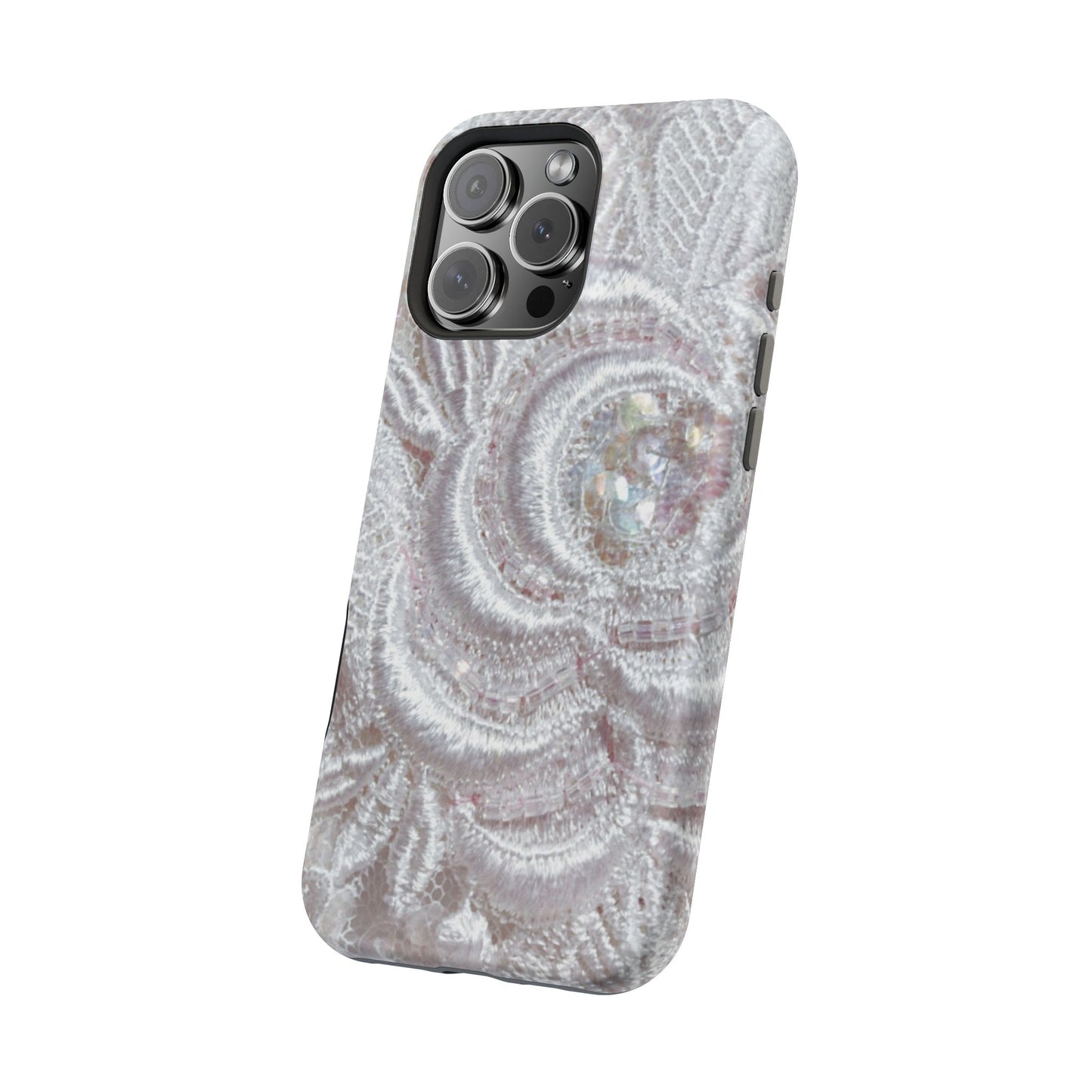Wireless-Charging Compatible Case – Lace Veil
