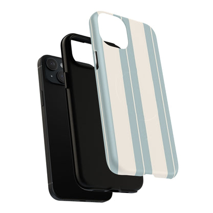 Protective Magnetic Phone Case - Coastal Stripe