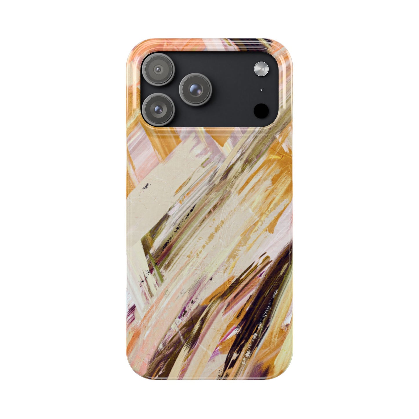Slim Phone Case – Brush & Bronze