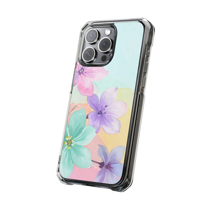 Clear Magnetic Phone Case – Water Petal