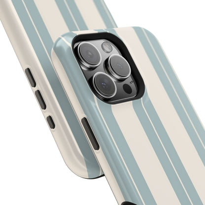 Wireless-Charging Compatible Case – Coastal Stripe