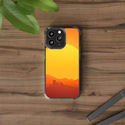Clear Phone Case – Desert Sunrise