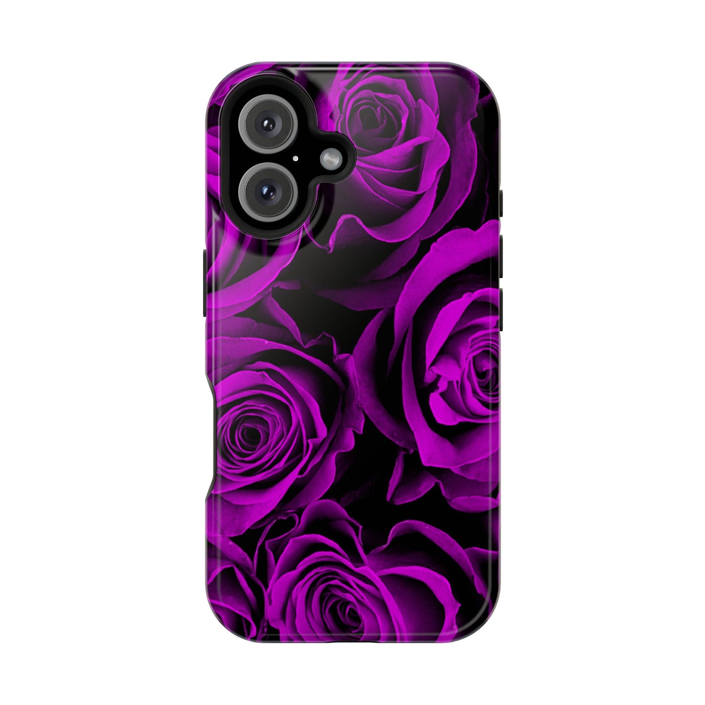 Impact-Resistant Phone Case – Amethyst Roses